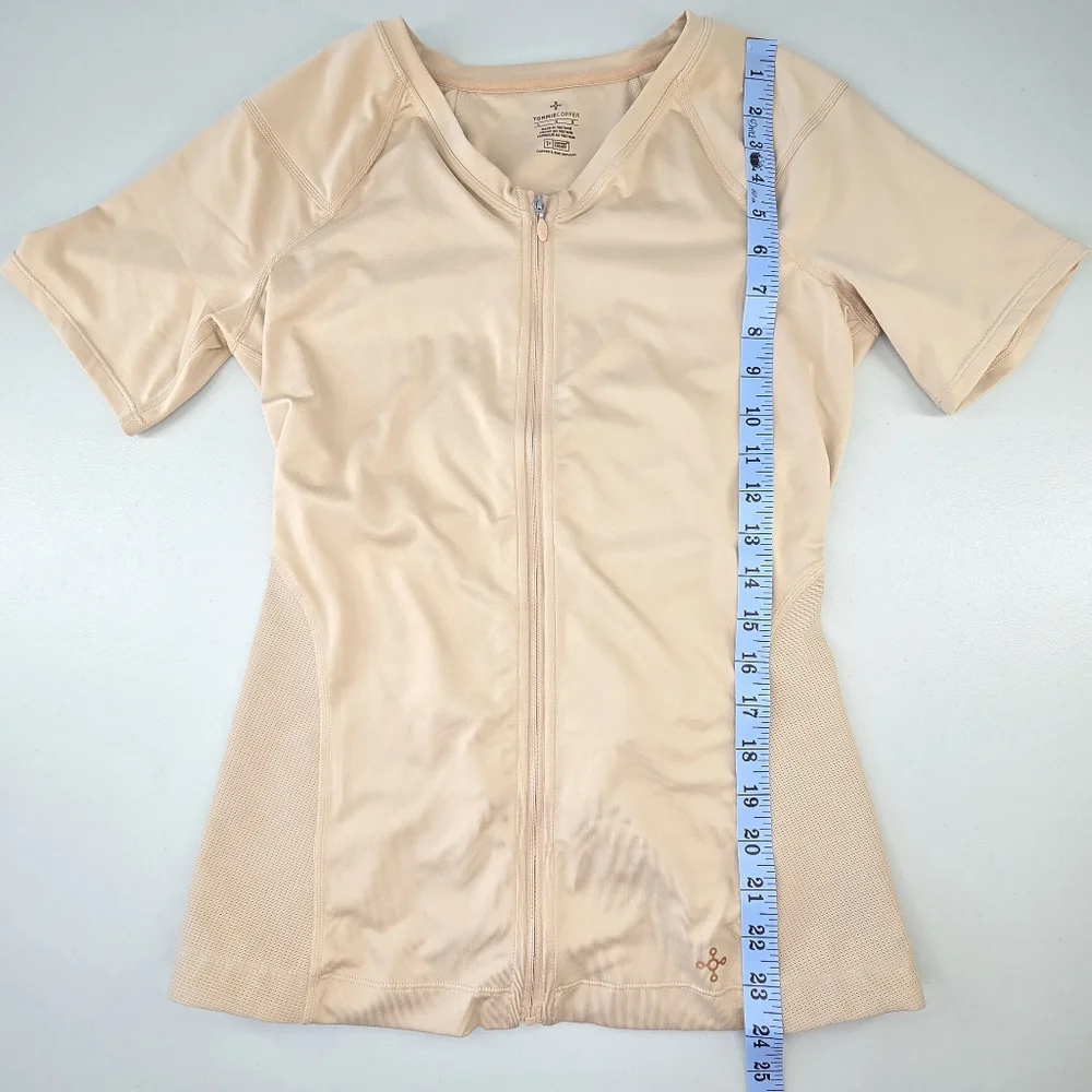 Tommie Copper Full Back Support Shirt Compression Top Nude Size L